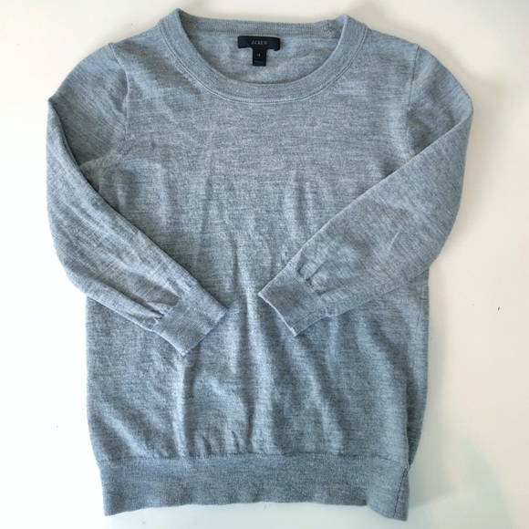 LAST CALL J.Crew Gray 3/4 Sleeve Tippi Sweater - Picture 2 of 5